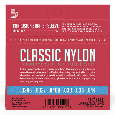 D'ADDARIO EJ27H STUDENT CLASSICS HARD TENSION струни для класичної гітари